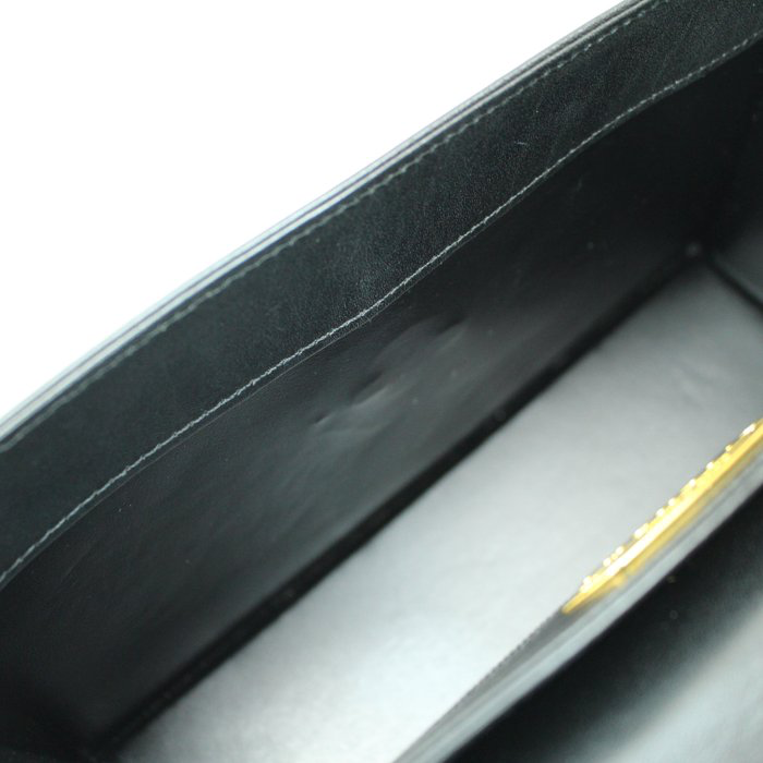 Givenchy Vintage Black Leather Handbag -gold hardware