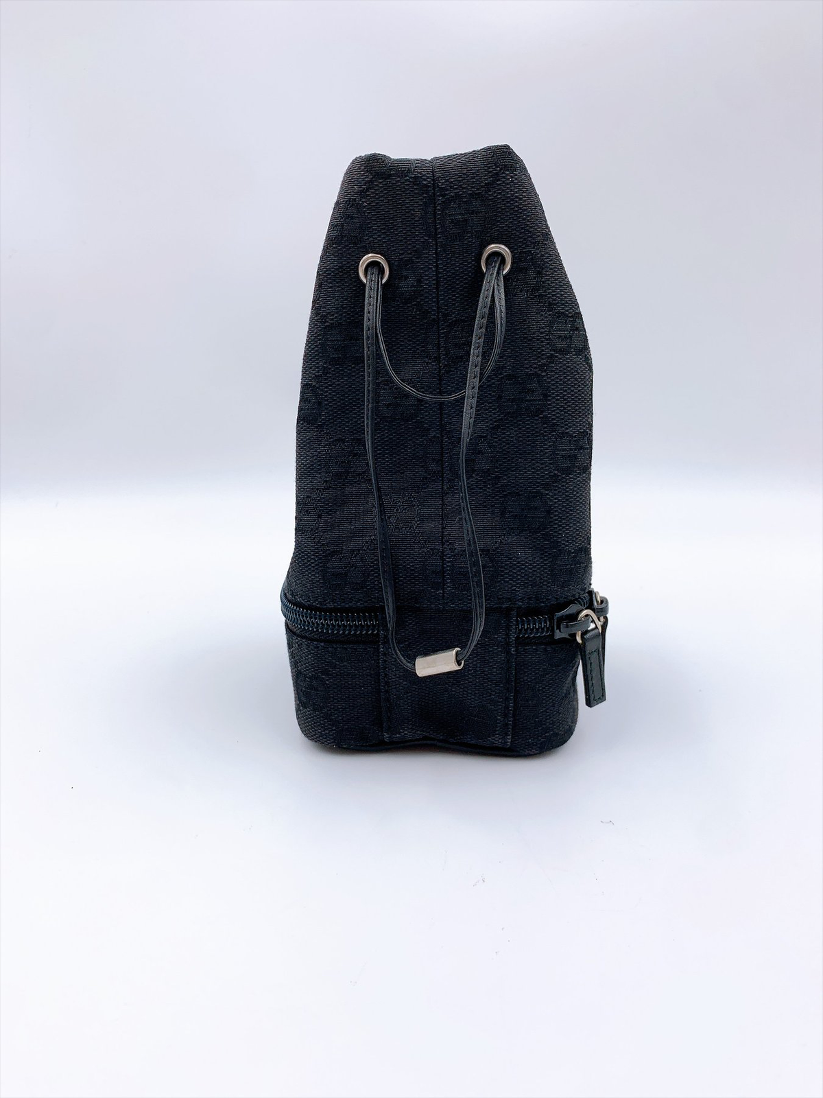 Gucci Monogram Canvas Mini Drawstring pouch – Black