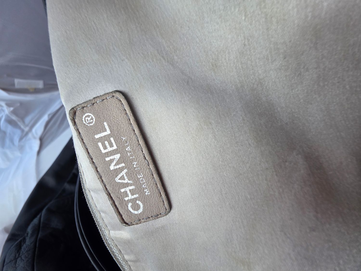 Chanel Black Lambskin Leather Matelassé Quilted Shoulder Tote Bag