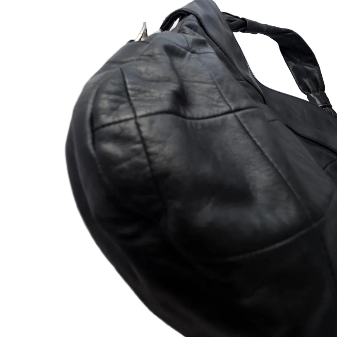 Chanel Black Lambskin Leather Matelassé Quilted Shoulder Tote Bag