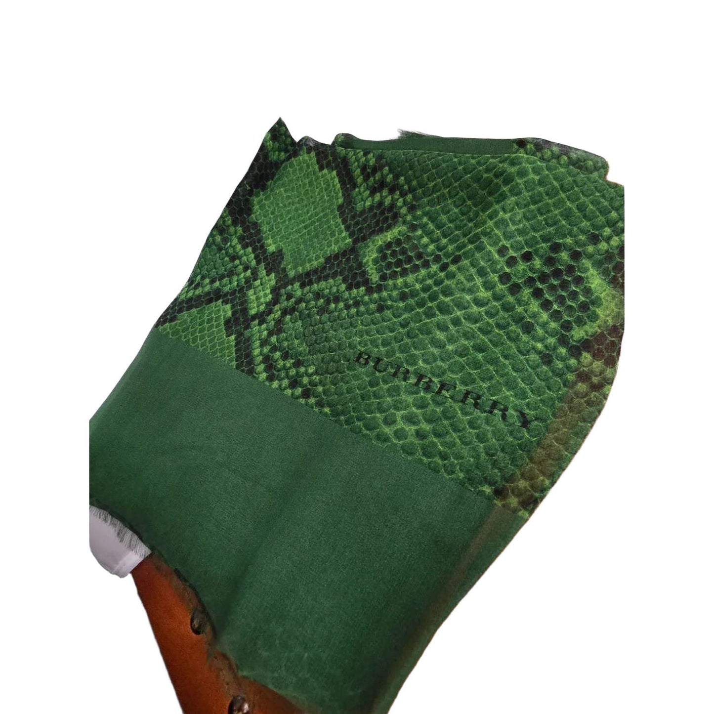 Burberry Green Silk Scarf - VeeLuxeCollectives