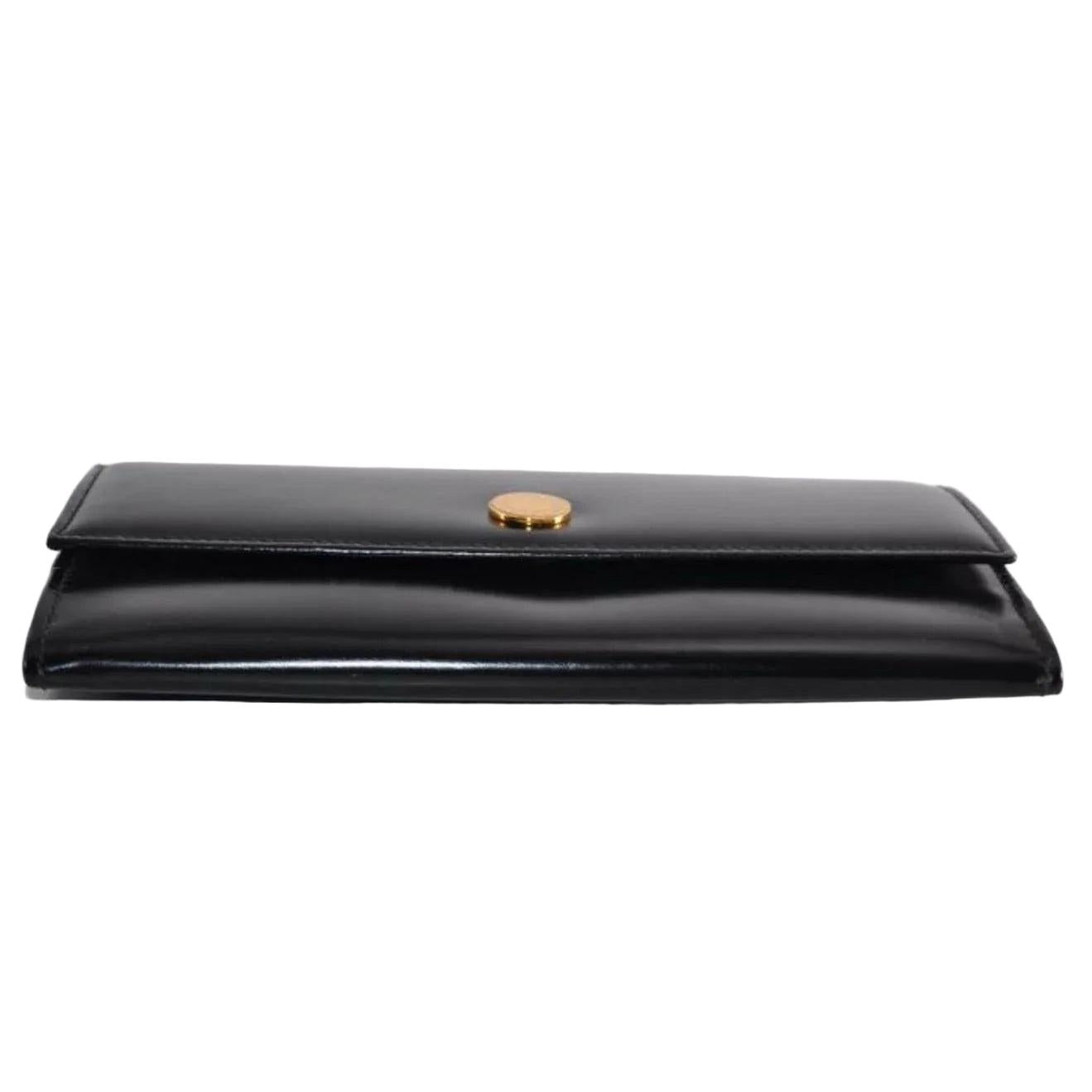 Bvlgari Black Patent Long Wallet - VeeLuxeCollectives