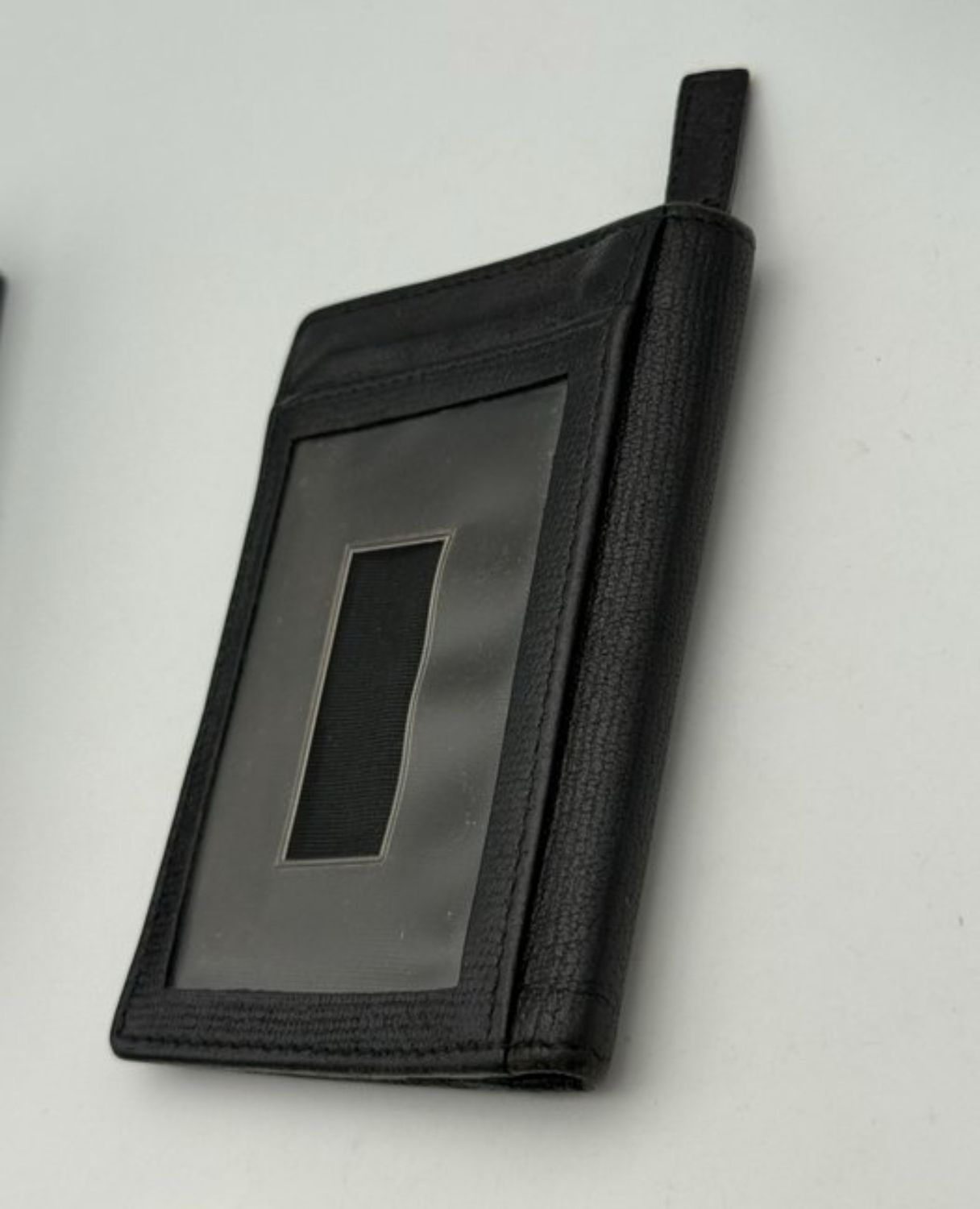 Authentic Yves Saint Laurent Black Leather Designer Card Purse Wallet
