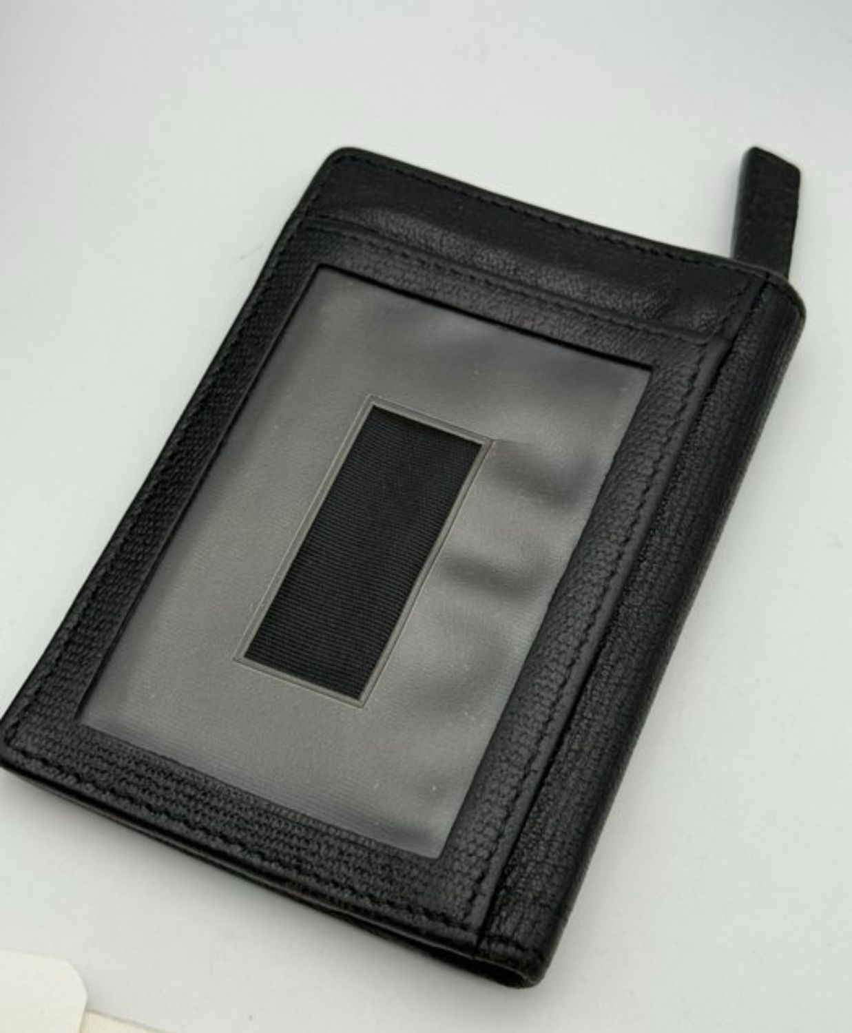 Authentic Yves Saint Laurent Black Leather Designer Card Purse Wallet