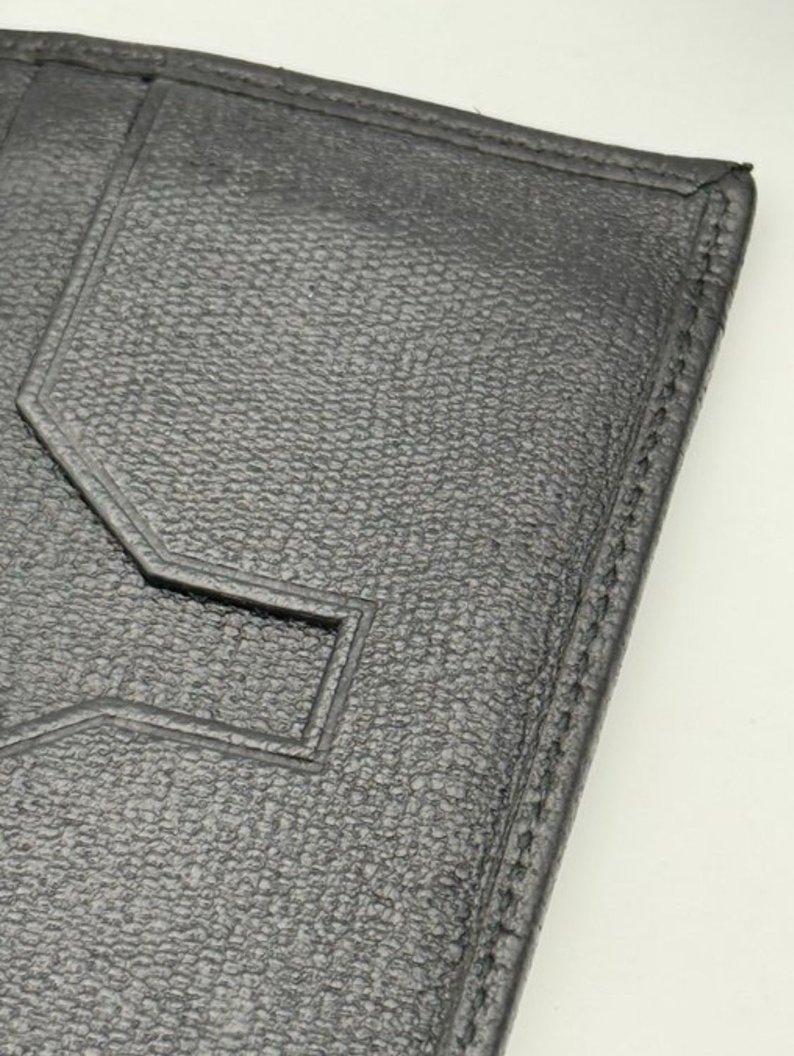 Authentic Yves Saint Laurent Black Leather Designer Card Purse Wallet