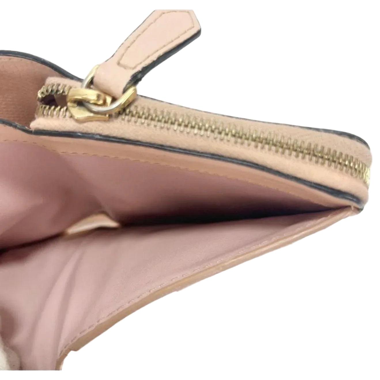 Fendi Logo Bifold Leather Wallet in Pink Poured Blush - VeeLuxeCollectives