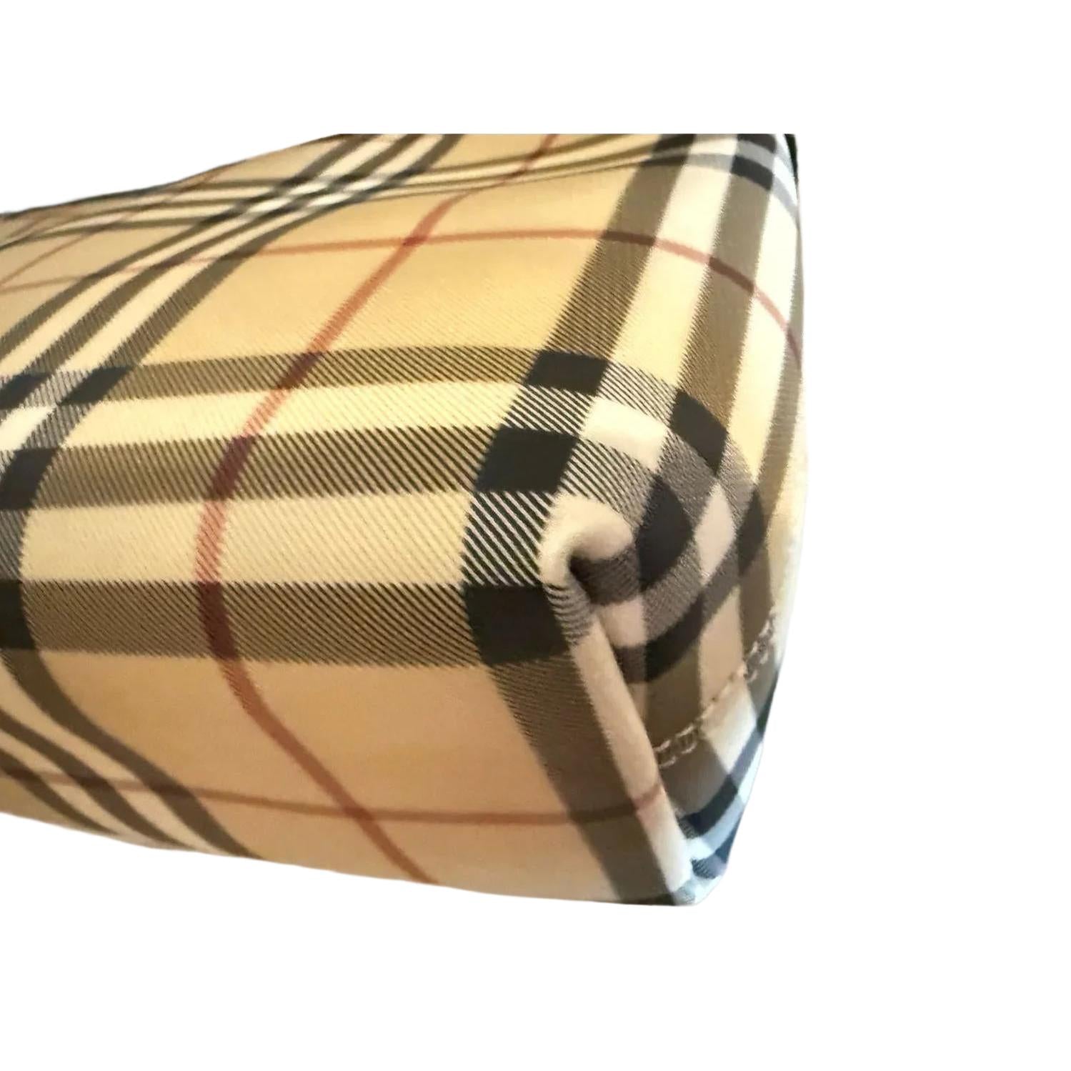 Burberry Classic Nova Check Canvas Messenger Bag Sand Beige Trim - VeeLuxeCollectives
