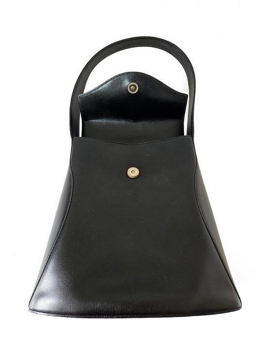 Christian Dior Vintage Black Leather Shoulder Bag