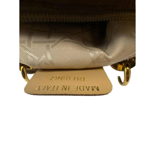 Christian Dior Lady Dior Medium Beige Nylon Cannage Handbag Gold Hardware - VeeLuxeCollectives