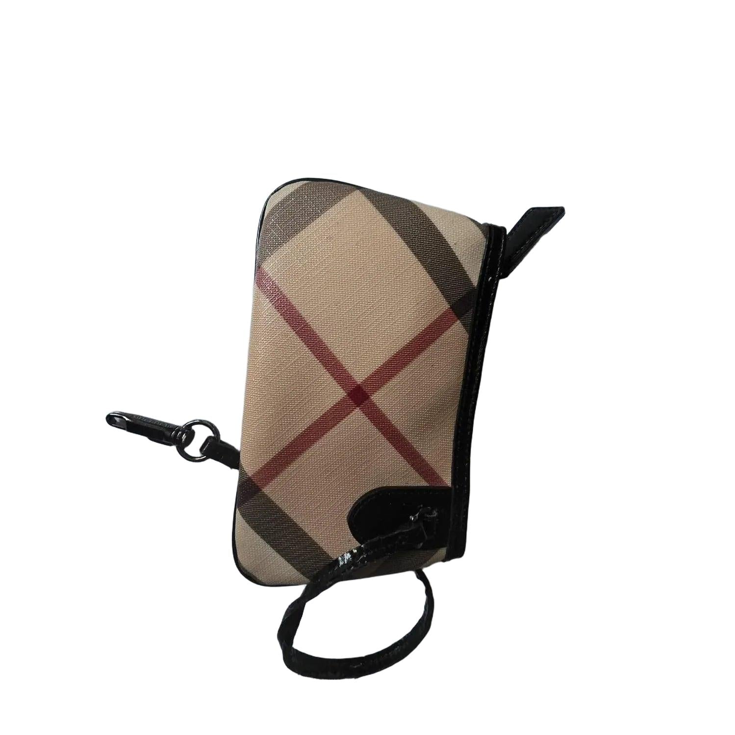 Burberry Nova Check Canvas Wristlet Bag - VeeLuxeCollectives