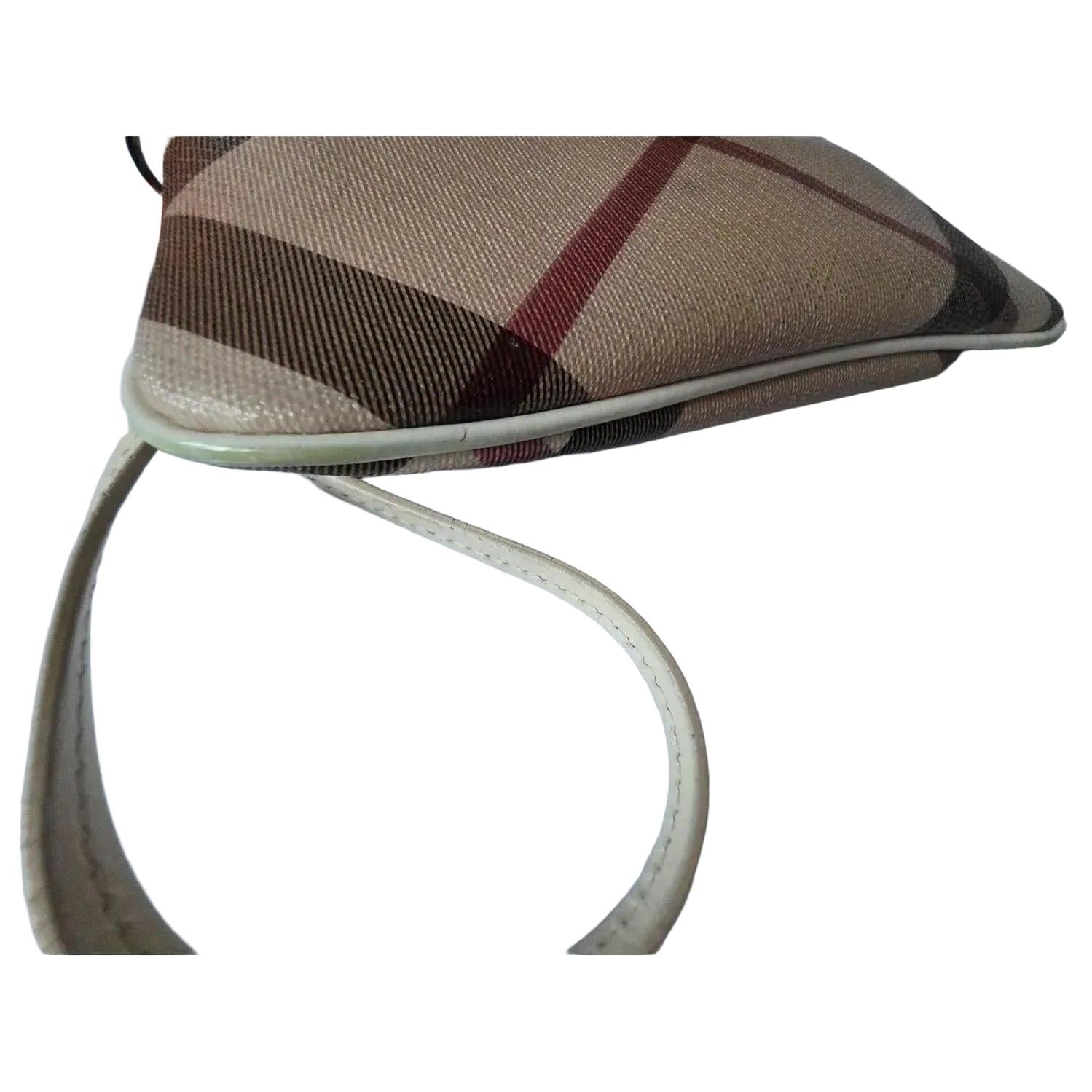 Burberry Nova Check Beige Coated Canvas Small Wristlet Purse - VeeLuxeCollectives