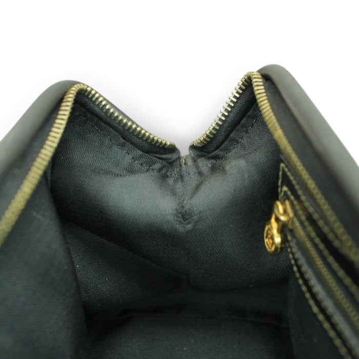 Fendi Pecan Vintage Handbag –black/brown Pequin stripe pattern