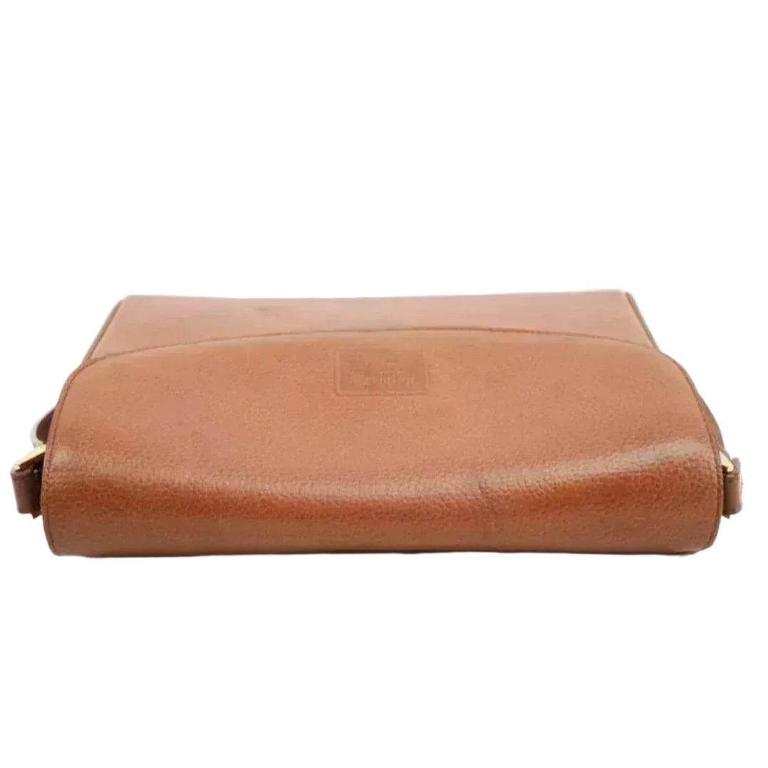 Burberry Brown Leather Nova Box Messenger Crossbody Bag - VeeLuxeCollectives