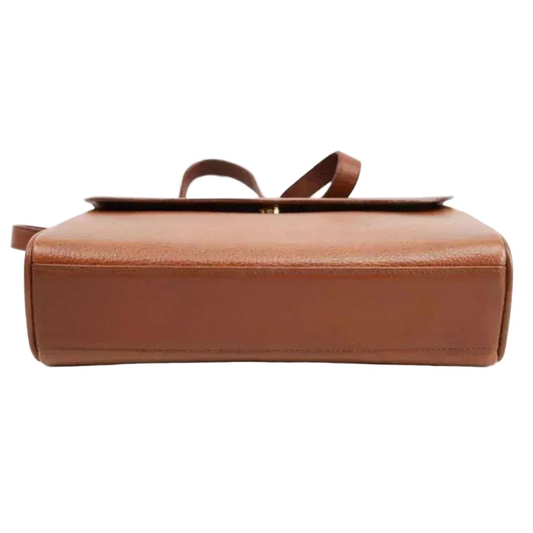 Burberry Brown Leather Nova Box Messenger Crossbody Bag - VeeLuxeCollectives