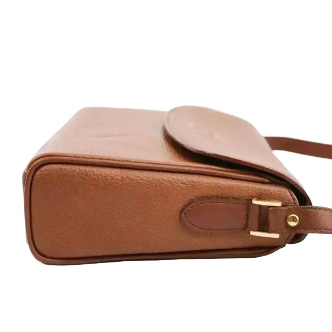 Burberry Brown Leather Nova Box Messenger Crossbody Bag - VeeLuxeCollectives