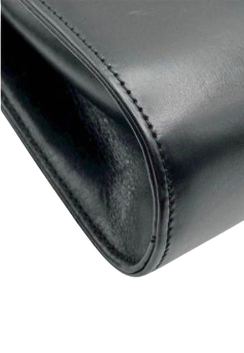 Céline 1980s Triomphe Black Leather Crossbody Bag