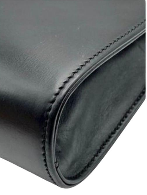 Céline 1980s Triomphe Black Leather Crossbody Bag