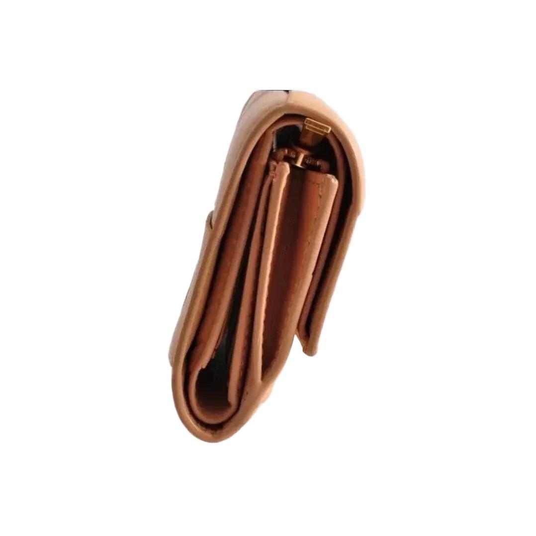 Bottega Veneta Cassette Trifold Leather Wallet in Camel Tan - VeeLuxeCollectives