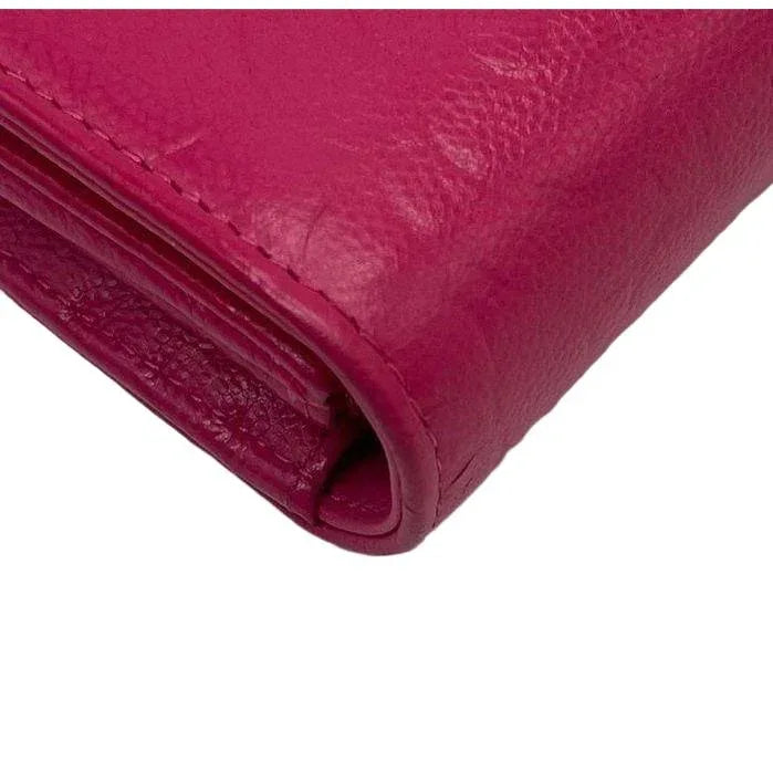 CHANEL Camellia Long Wallet Pink Lambskin Leather Gold Hardware - VeeLuxeCollectives