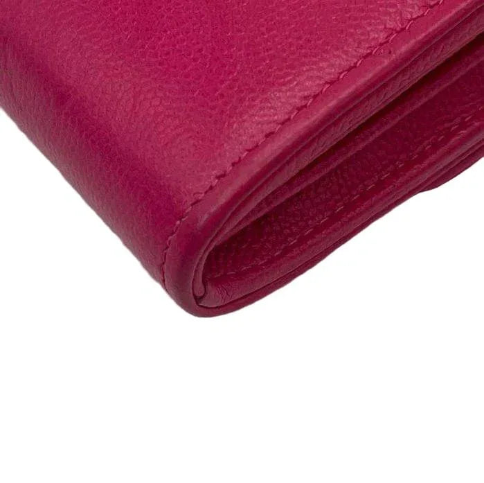 CHANEL Camellia Long Wallet Pink Lambskin Leather Gold Hardware - VeeLuxeCollectives
