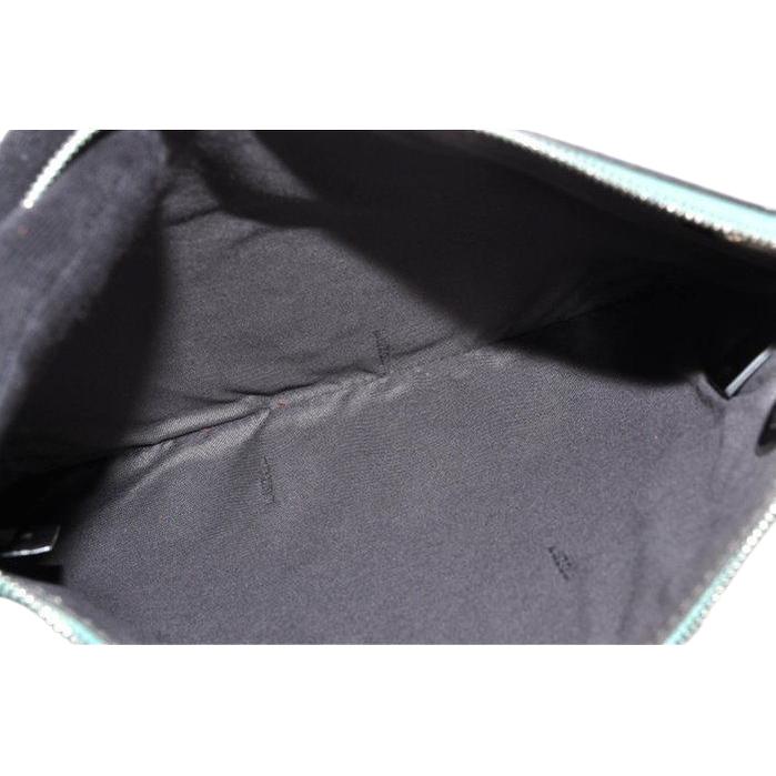 Fendi Green Smooth Leather Pouch - VeeLuxeCollectives