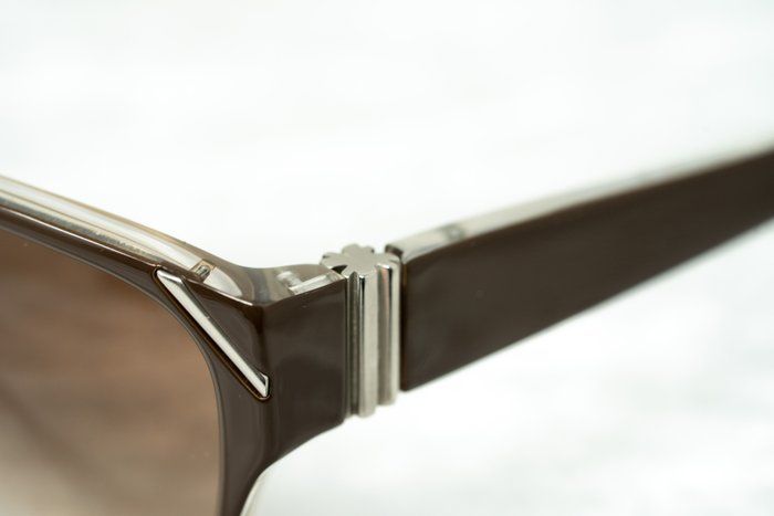 Yohji Yamamoto x Linda Farrow Brown Orange Square Frame Sunglasses