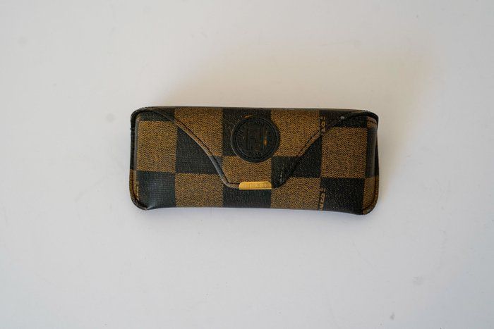 Vintage Fendi Black and Gold Sunglasses with Original Designer Case