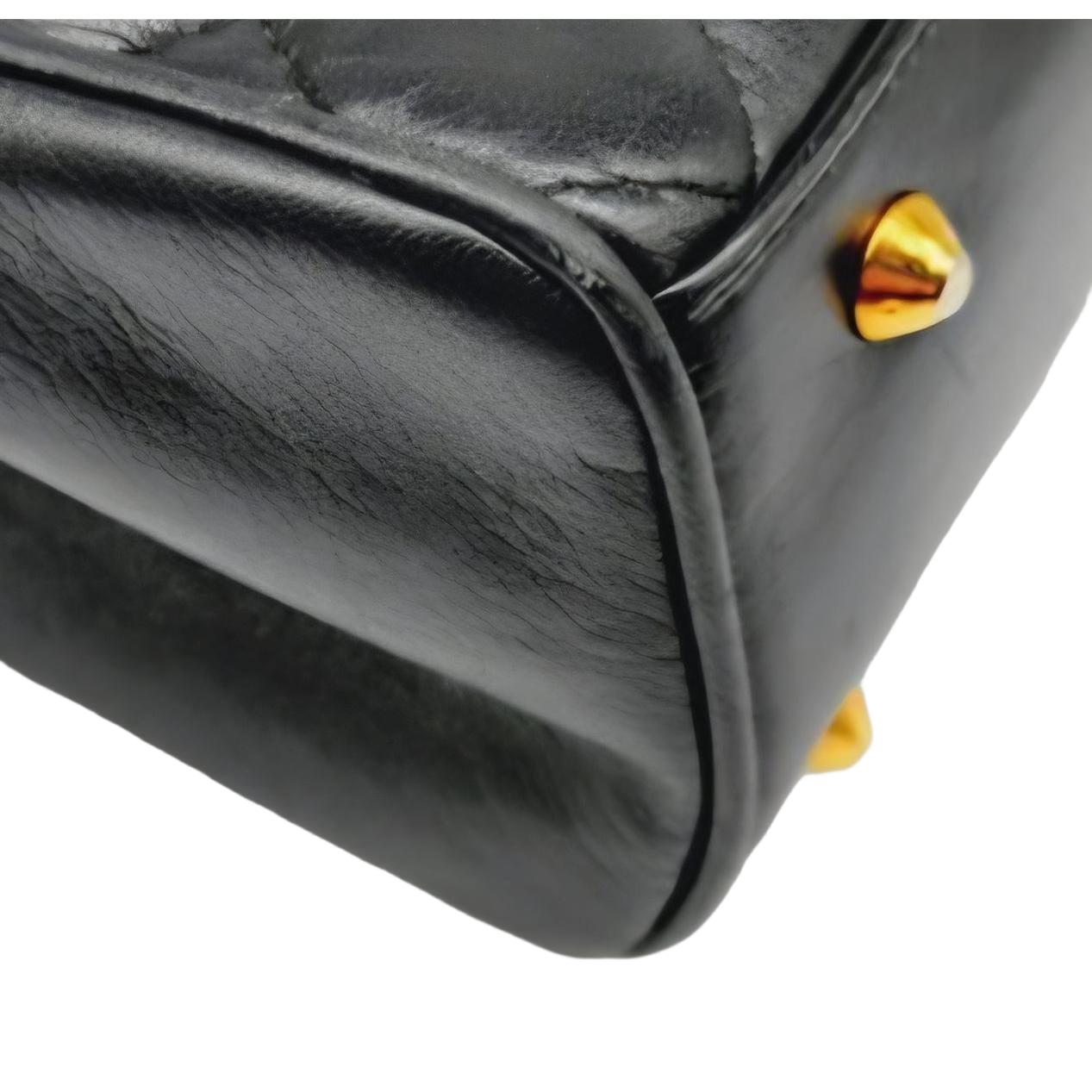 Vintage Givenchy Quilted top Handle purse black