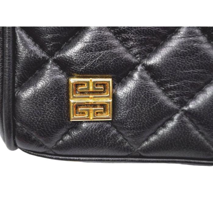 Vintage Givenchy Quilted top Handle purse black