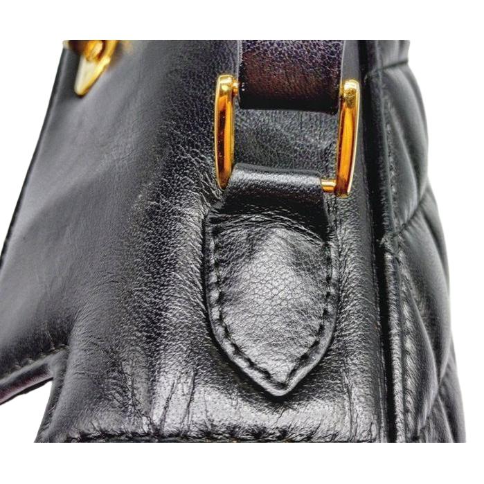 Vintage Givenchy Quilted top Handle purse black