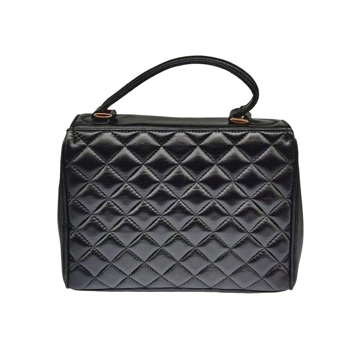 Vintage Givenchy Quilted top Handle purse black