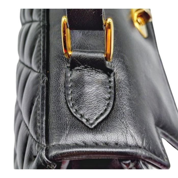 Vintage Givenchy Quilted top Handle purse black