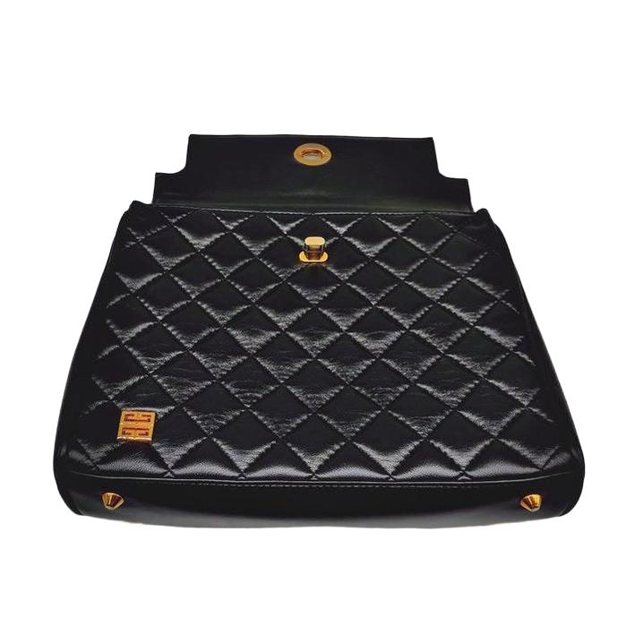 Vintage Givenchy Quilted top Handle purse black