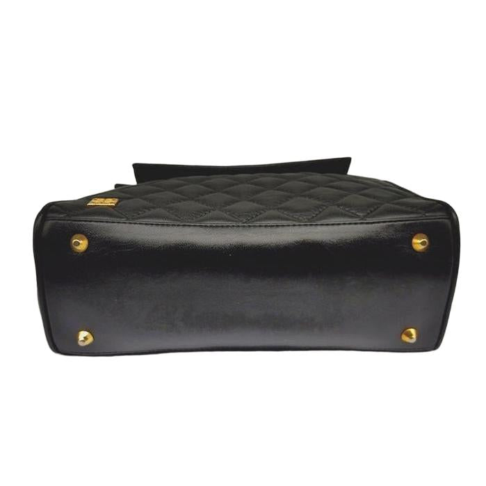 Vintage Givenchy Quilted top Handle purse black