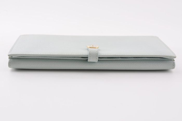 Authentic Chanel Azure Blue Leather Wallet Slim Luxury Purse