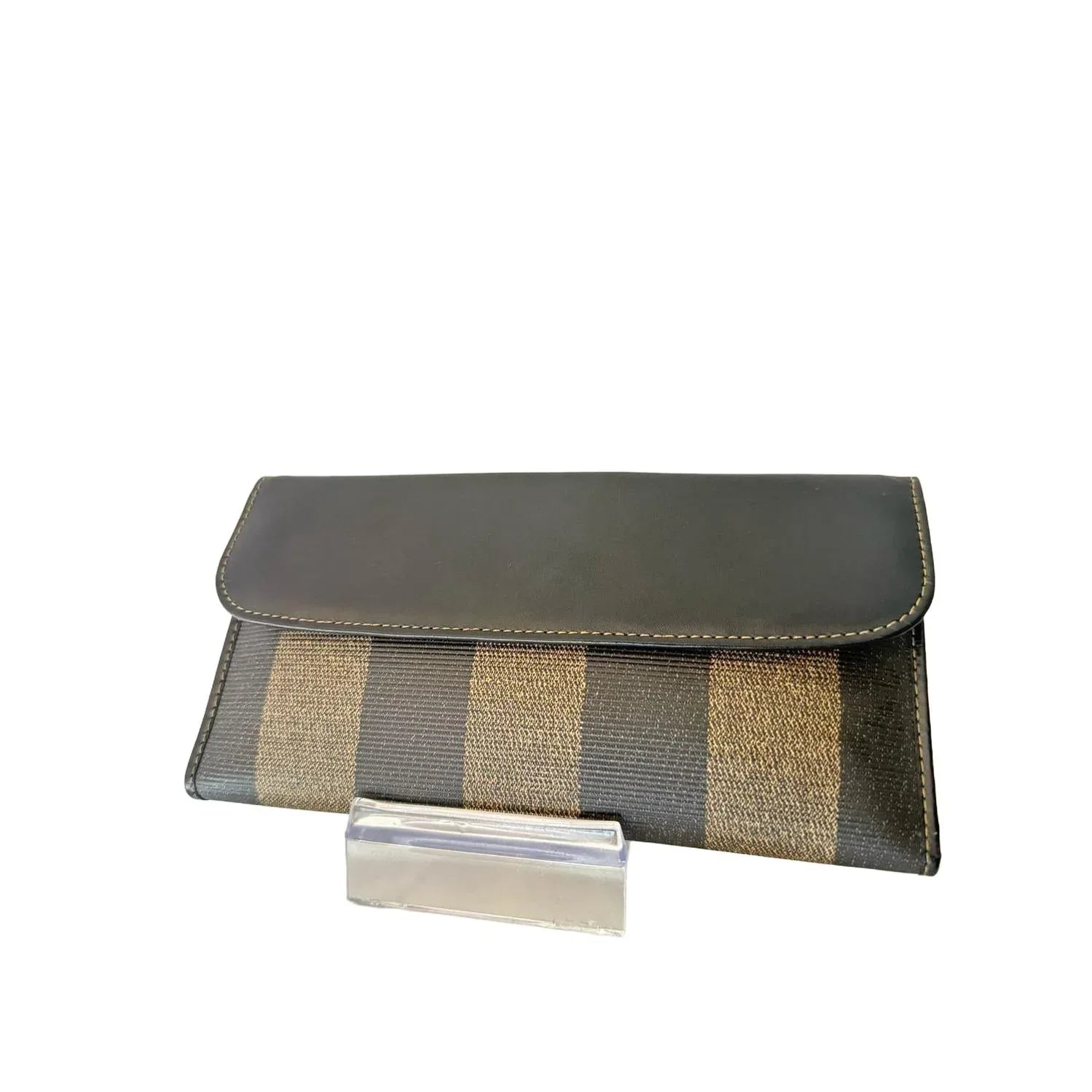 Fendi Zucca Monogram Canvas and Leather Long Continental Wallet - VeeLuxeCollectives