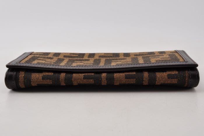 Fendi brown wallet, leather trim detail