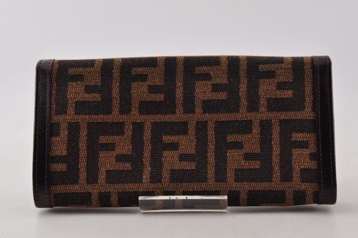 Fendi brown wallet, back view