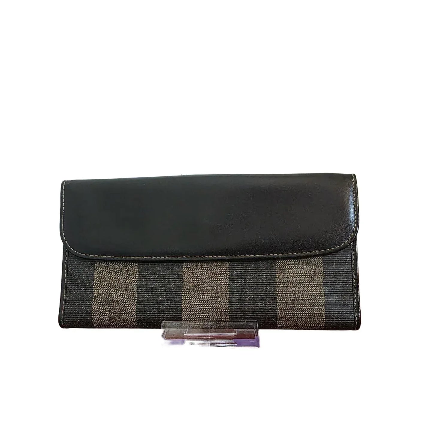 Fendi Zucca Monogram Canvas and Leather Long Continental Wallet - VeeLuxeCollectives