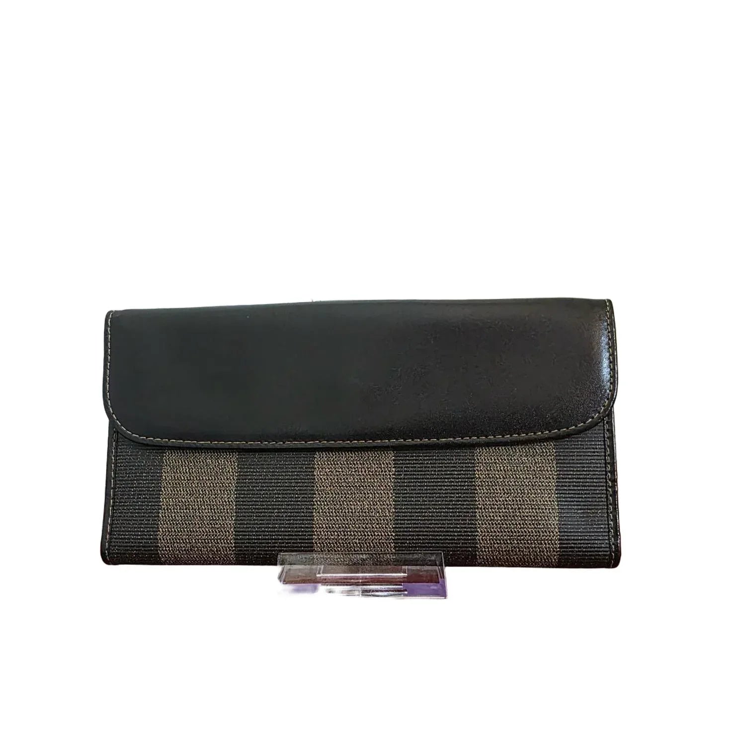 Fendi Zucca Monogram Canvas and Leather Long Continental Wallet - VeeLuxeCollectives