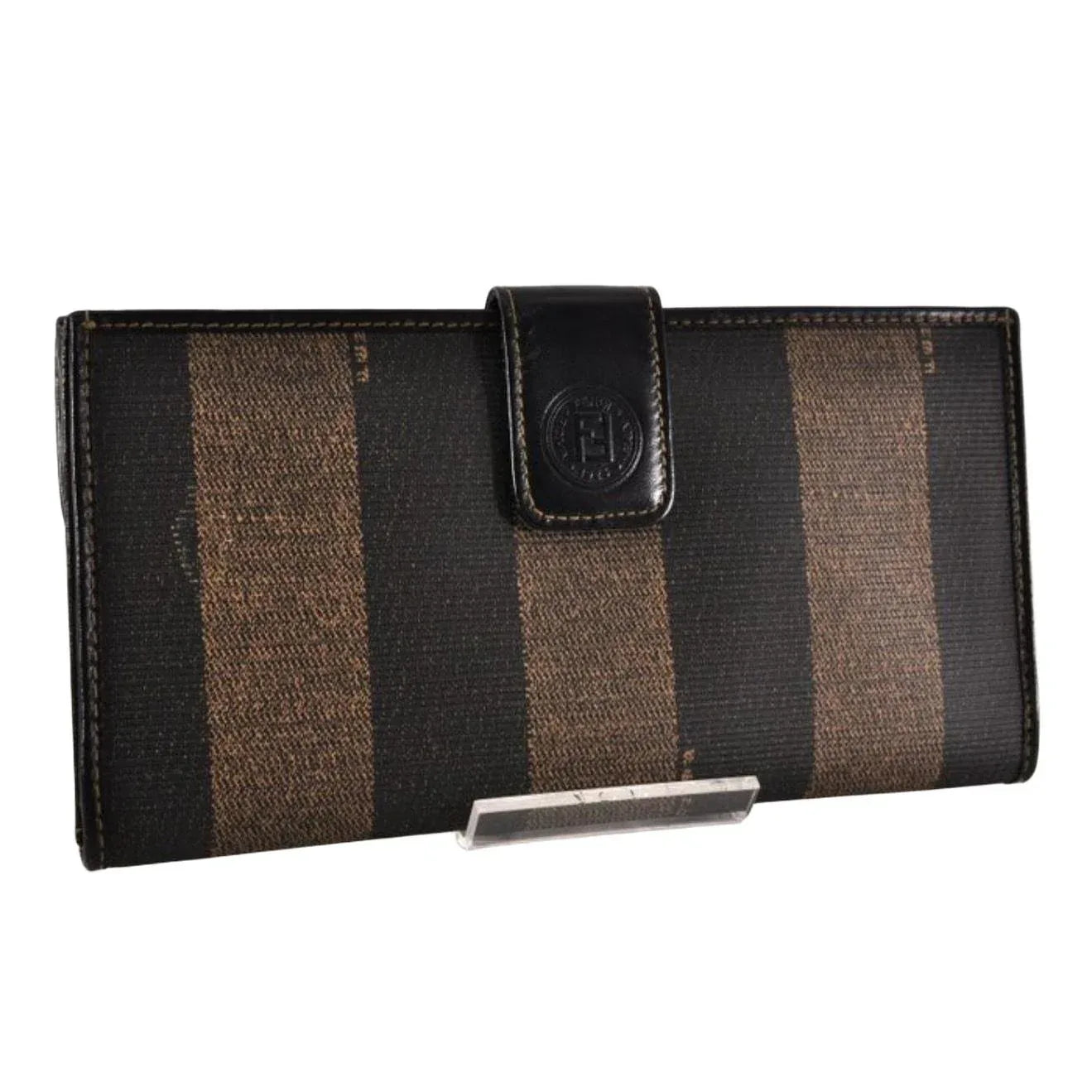 Fendi Zucca Monogram Canvas and Leather Long Continental Wallet - VeeLuxeCollectives