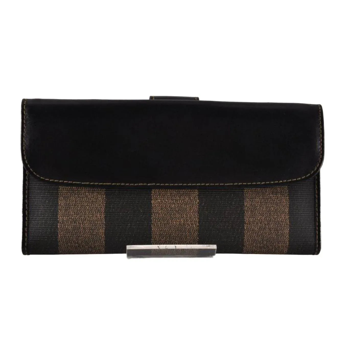 Fendi Zucca Monogram Canvas and Leather Long Continental Wallet - VeeLuxeCollectives