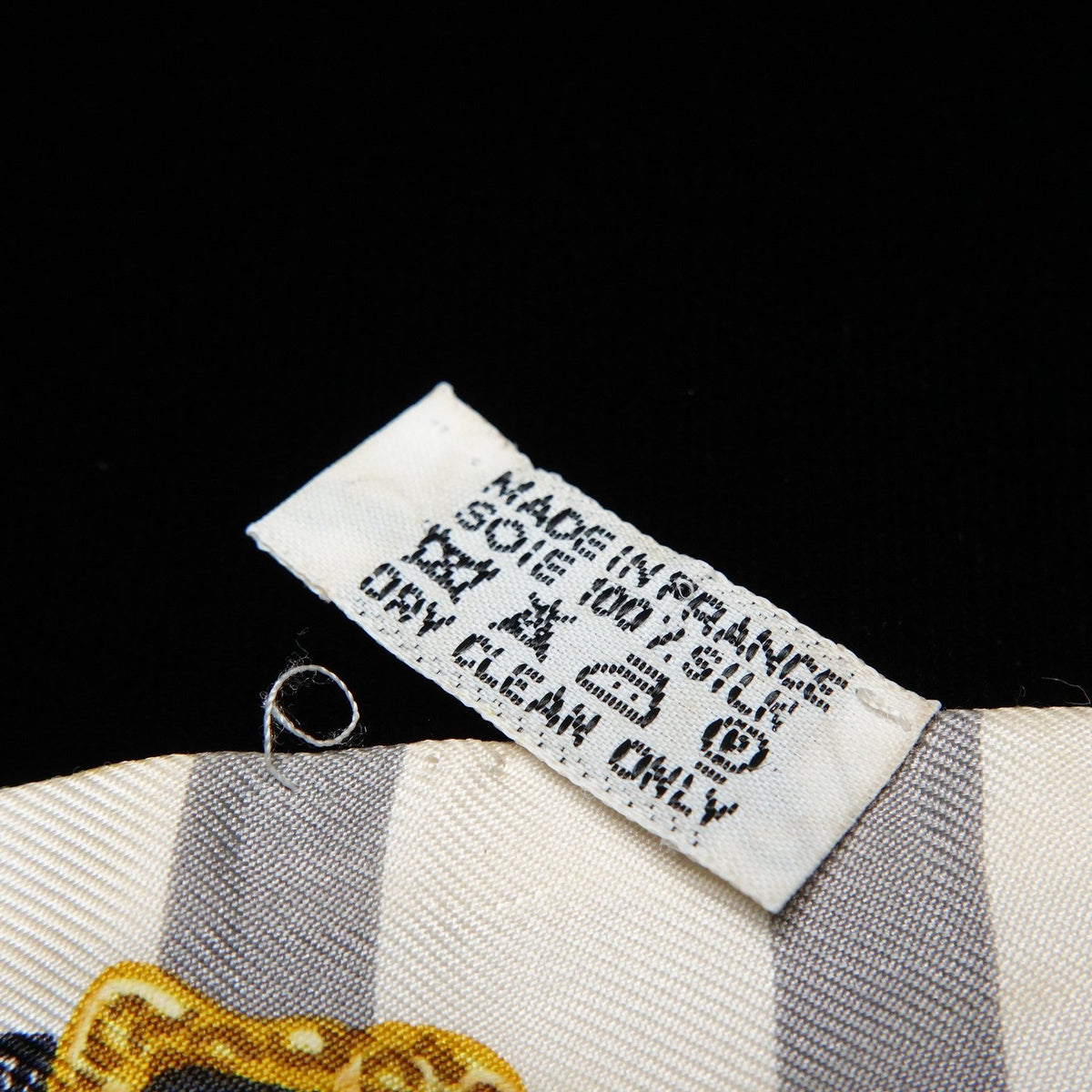 Hermès Twilly “Brides de Gala Bayadère” White and Yellow Silk Scarf