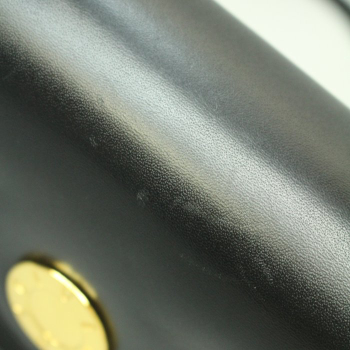 Givenchy Vintage Black Leather Handbag -gold hardware