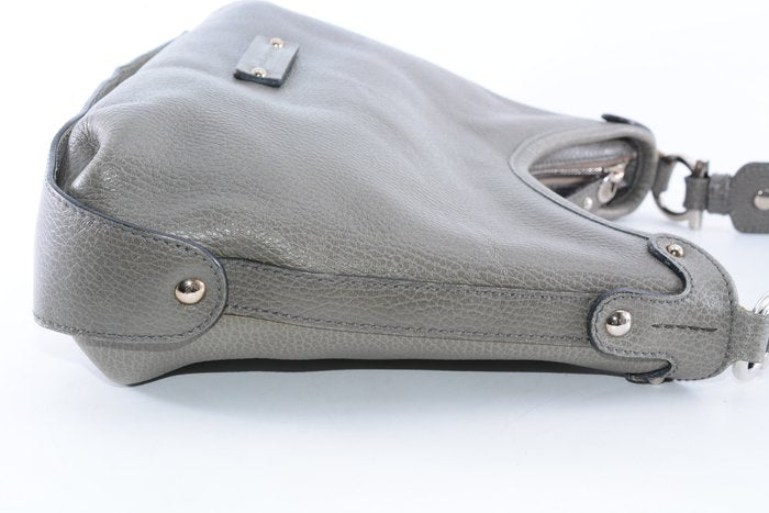 Salvatore Ferragamo Grey Leather Shoulder Bag