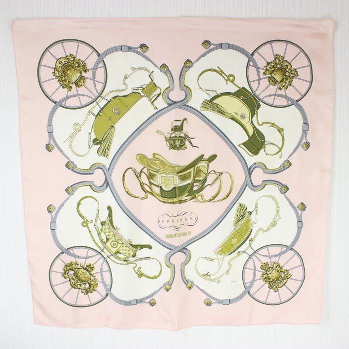 Hermès “Springs” Carré 90 Silk Scarf
