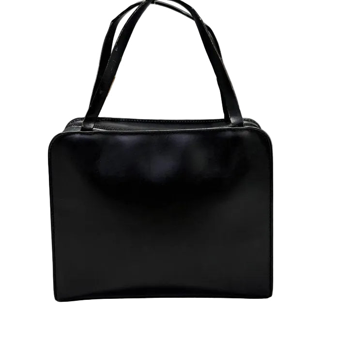 Gucci Black Leath Tote bag – G-Shaped Plaque