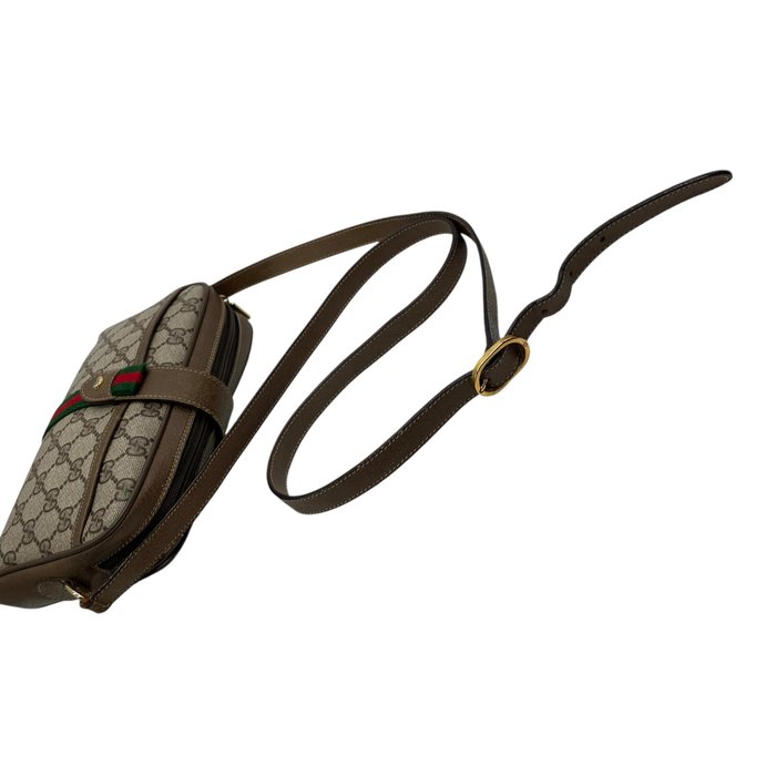 Gucci GG Supreme Web Stripe Crossbody Bag