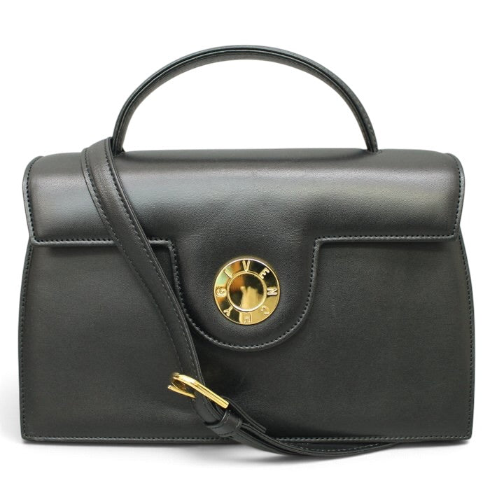 Givenchy Vintage Black Leather Handbag -gold hardware