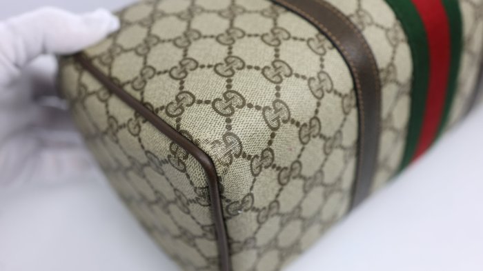 Gucci GG Supreme Sherry Line Vintage Boston Bag
